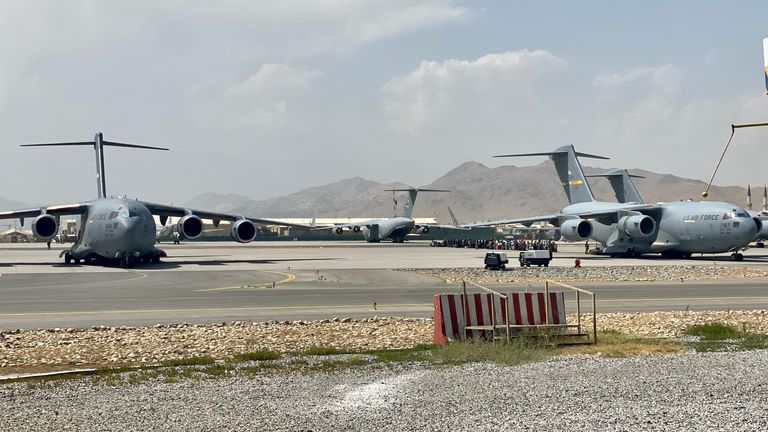 Sky’s chief correspondent Stuart Ramsay is in Kabul as Afghans try to escape the Taliban. 