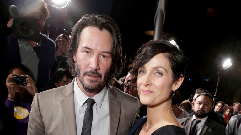 Keanu Reeves y Carrie-Anne Moss se reunirán en la película.  Imagen: Eric Charbonneau / Invision / AP