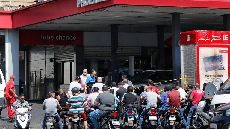 At one petrol station near Tripoli, a gunfight broke out with reports of a grenade being thrown. Pic AP