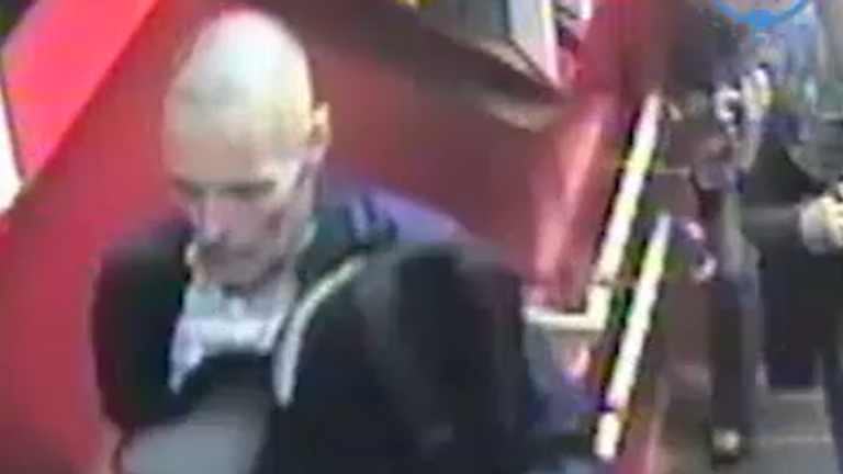 CCTV of Lee Peacock at Wembley North station on 19 August. Pic Metropolitan Police