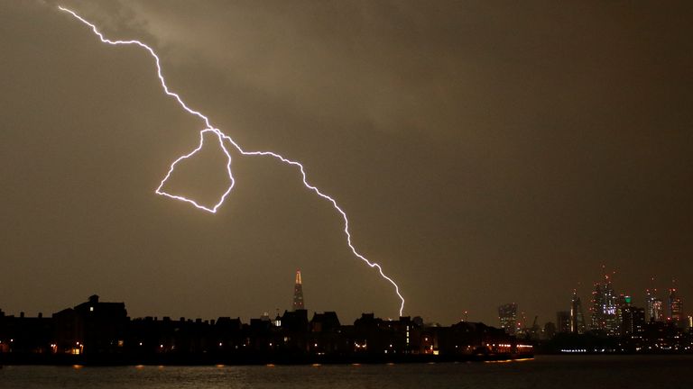 Forecasters have warned of lightning and hail as part of the incoming storms