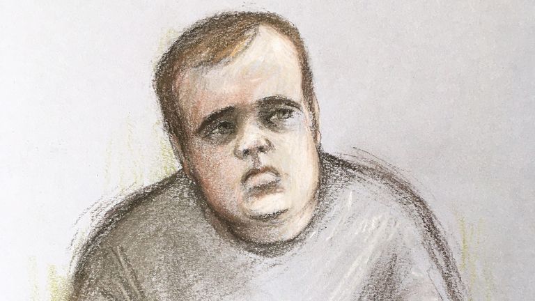 A court artist&#39;s sketch of Matthew Selby, 19, appearing at Mold Crown Court
