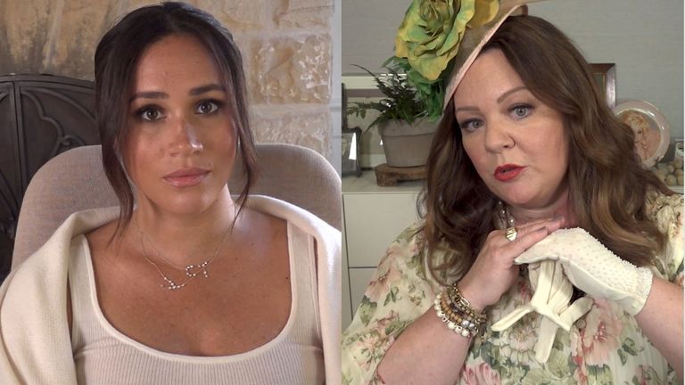 Meghan released a video with Melissa McCarthy to launch the 40x40 project for her 40th birthday. Pic: Archewell