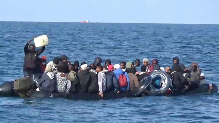 Migrants near Dover