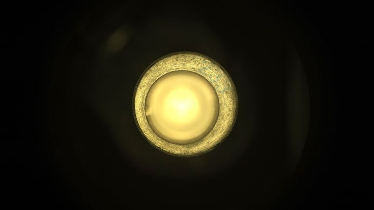 This image taken by NASA’s Perseverance rover on Aug. 6, shows that sample collection tube No. 233 is empty. It is one of the pieces of data sent to Earth by Perseverance showing that the rover did not collect any Martian rock during its first attempt to core a sample. Credits: NASA/JPL-Caltech.