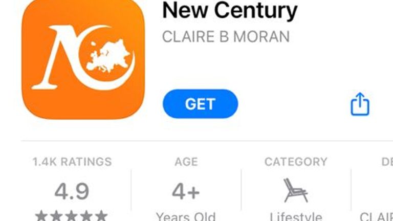 The app was uploaded to the App Store under the name &#39;Claire B Moran&#39;