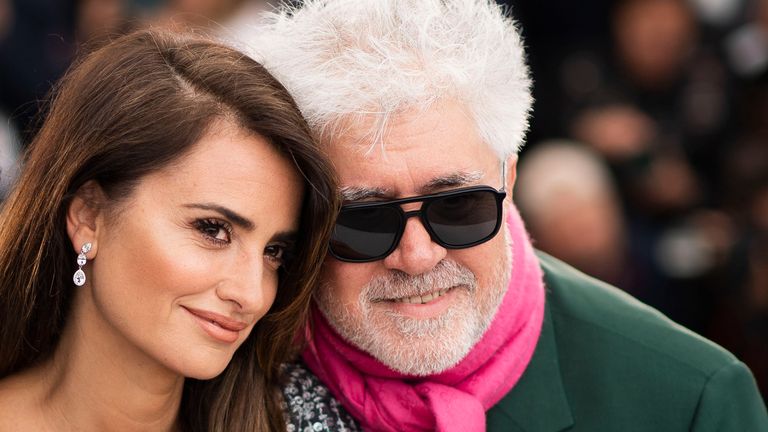 Actress Penelope Cruz and director Pedro Almodovar pictured at the photo call for Pain And Glory at Cannes Film Festival in 2019. Pic: Arthur Mola/Invision/AP