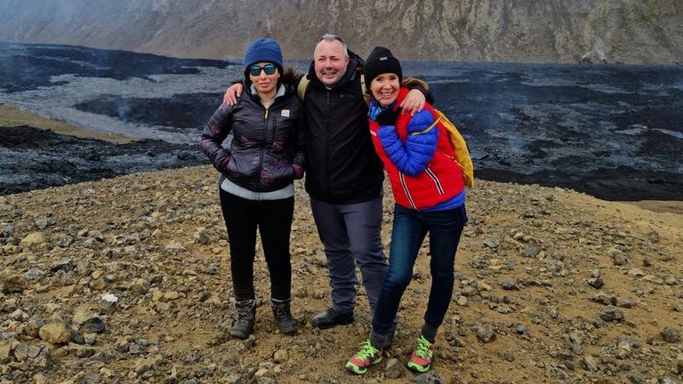 The latest image shows Princess Latifa standing with her long-term friend Sioned Taylor and her cousin Marcus Essabri in Iceland