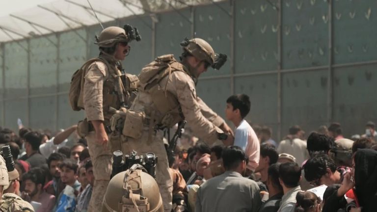 Scenes outside Kabul airport