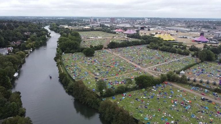 Tens of thousands of revellers descended on late summer music festivals across Britain over the bank holiday weekend.