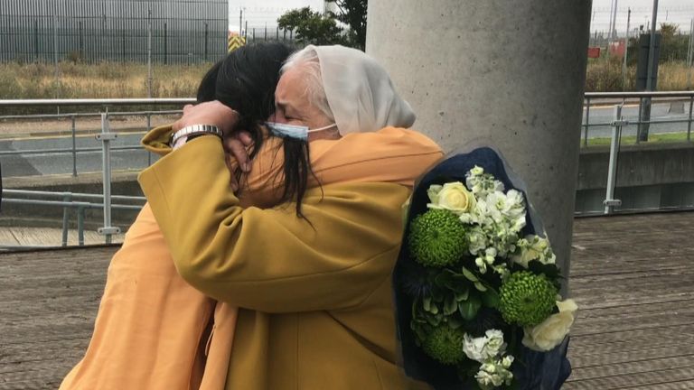 Afghan family reunited in the UK