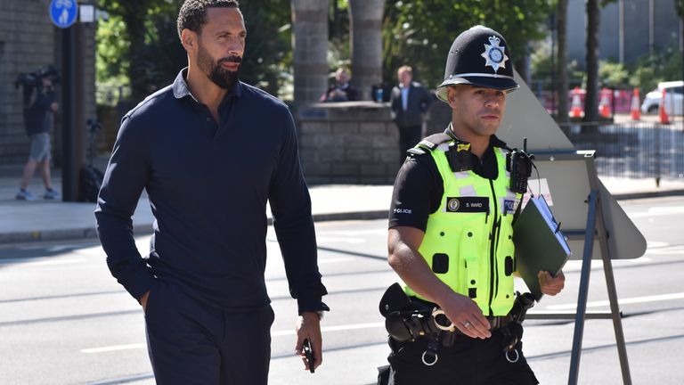 Rio Ferdinand was also at the court on Thursday