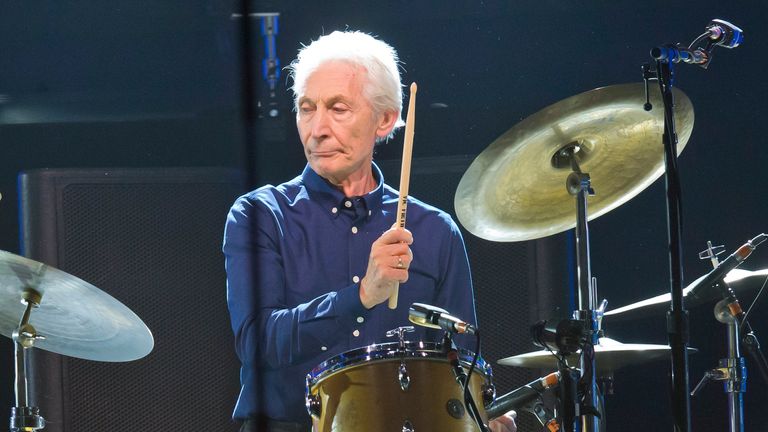 Charlie Watts of the Rolling Stones performs during the concert of their &#39;No Filter&#39; Europe Tour 2017. Pic: AP
