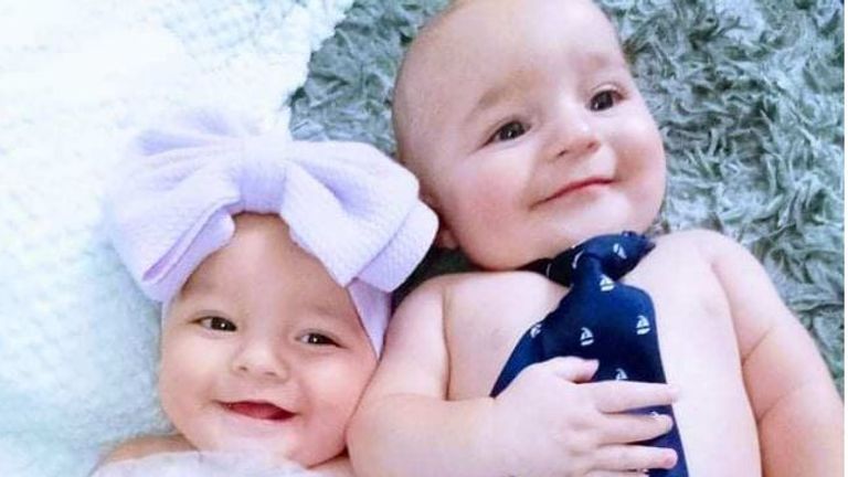 Twins Ryan and Rileigh Rigney. Pic: Family handout via NBC