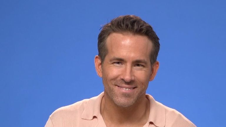 Ryan Reynolds tells Sky News he&#39;s excited to visit Wrexham after buying Wrexham AFC.