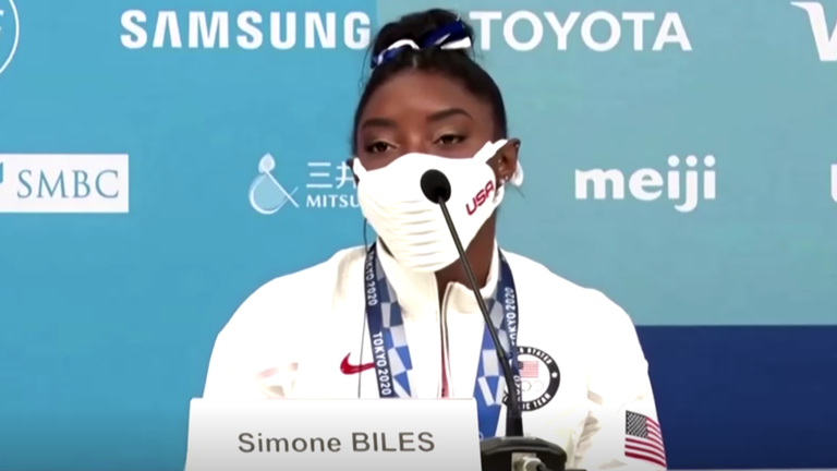 US Olympic gymnast Simone Biles on the importance of mental health.
