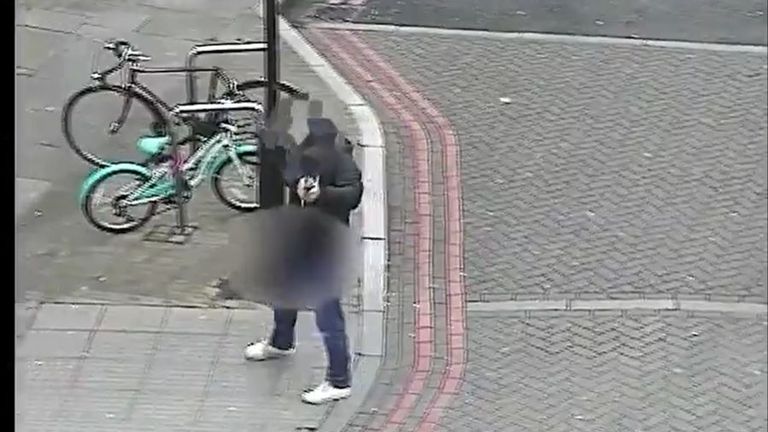 Footage shows an undercover officer firing his gun in Streatham High Street. Pic: Met Police