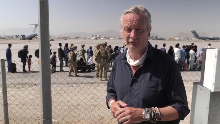 Sky's chief correspondent Stuart Ramsay in Kabul