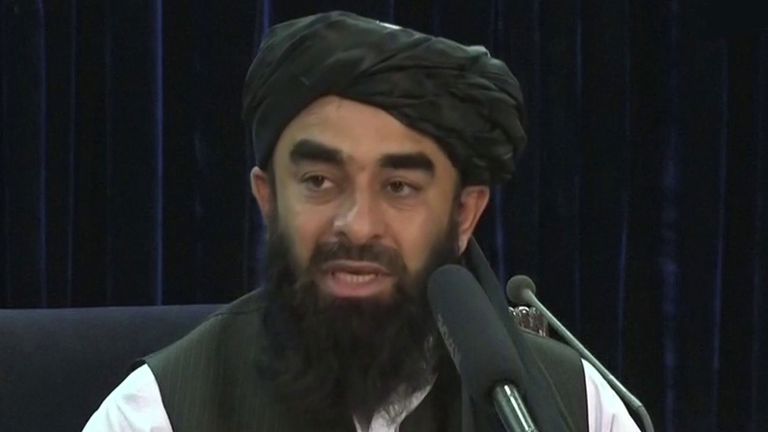 Taliban spokesperson Zabihullah Mujahid