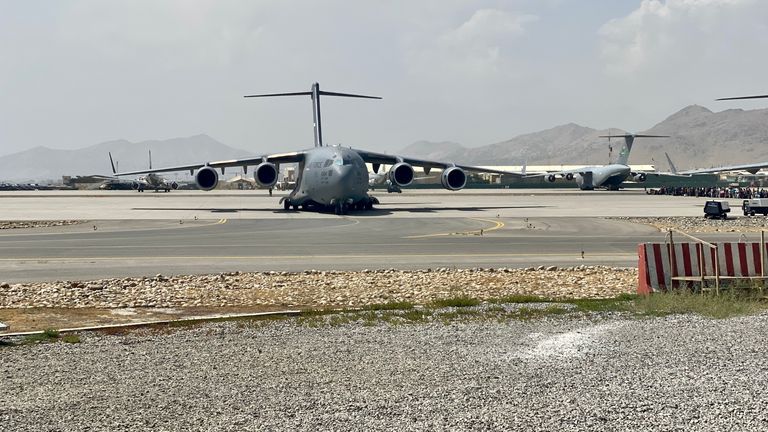 Sky’s chief correspondent Stuart Ramsay is in Kabul as Afghans try to escape the Taliban. 