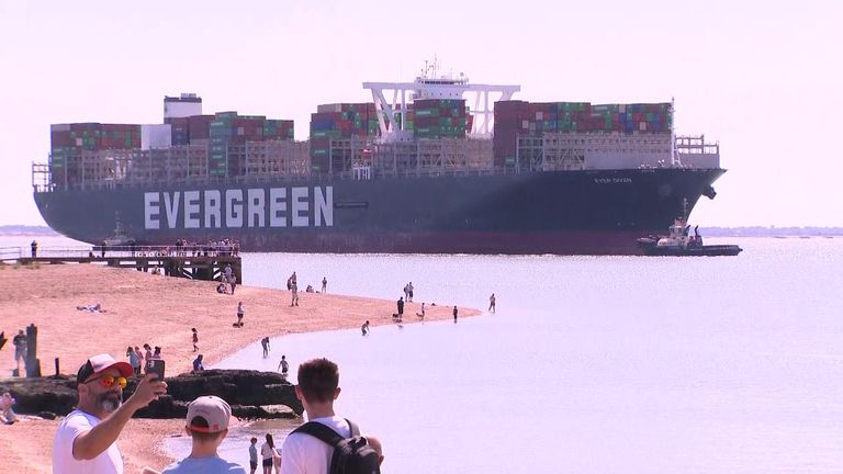 The tanker caused disruption to global shipping after getting stuck in the Suez Canal in April.