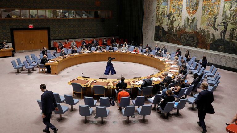 The United Nations Security Council meets regarding the situation in Afghanistan