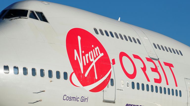 Richard Branson's Virgin Orbit, prior to its takeoff on a key drop test of its high-altitude launch system for satellites from Mojave, California, U.S. July 10, 2019