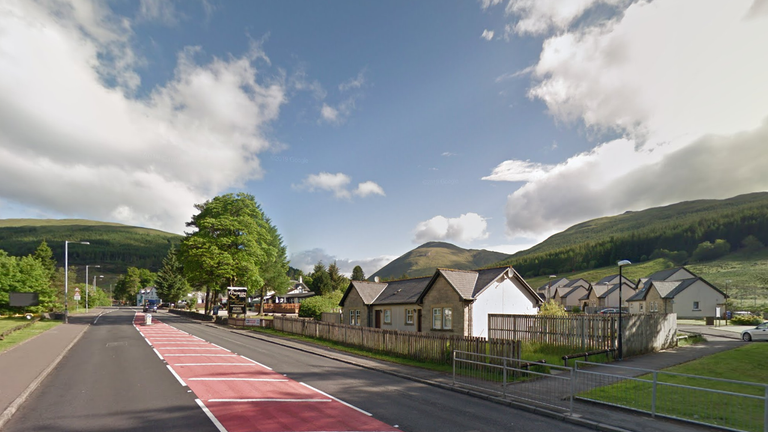 The highest temperature recorded in the UK so far this August is in Tyndrum, Scotland. Pic. Google Maps