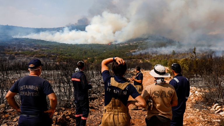 At least 36,000 people were evacuated to safety in Mugla province, officials said