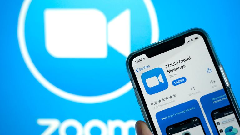 The Zoom virtual meeting program from Google is one of the most important programs for virtual lessons, video conferences and online meetings | usage worldwide during the Corona period Photo by: Sven Kanz/Geisler-Fotopress/picture-alliance/dpa/AP Images


