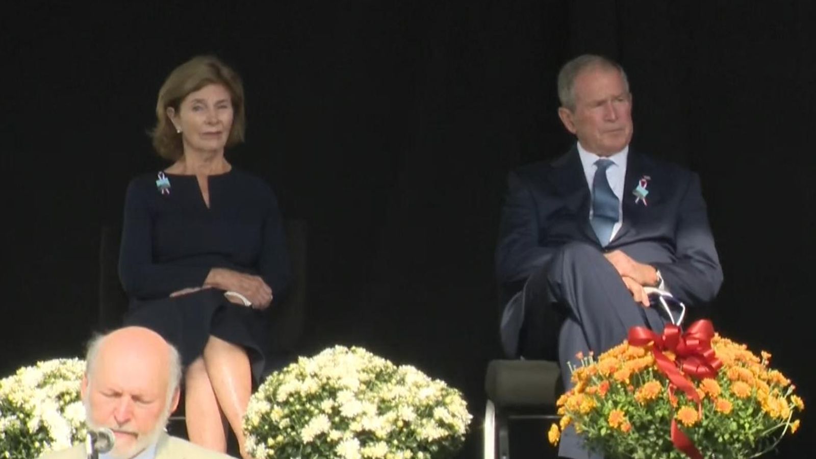 9/11 anniversary W Bush attends remembrance ceremony for Flight