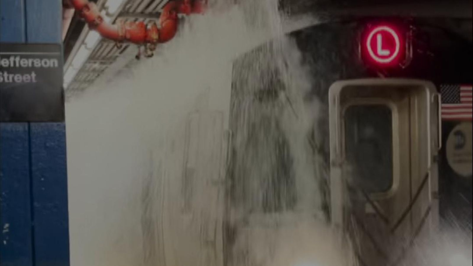 New York flooding: Water cascades into Brooklyn subway station | US ...