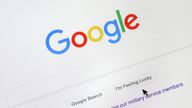 FILE - In this Aug. 28, 2018, file photo, a cursor moves over Google&#39;s search engine page, in Portland, Ore. Google is paying more attention to the small words in your searches. Google is rolling out the change to English language searches in the U.S. starting this week. (AP Photo/Don Ryan, File)


