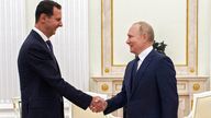 The leaders met on Monday at the Kremlin: Pic: AP