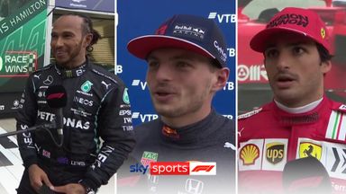 Top three: Hamilton, Verstappen, Sainz