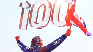 Hamilton makes history with 100th win