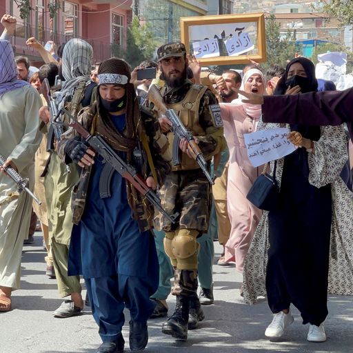 Taliban open fire at protests in Kabul - as UN warns basic services on verge of collapse