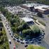 Motorists queue to fill their cars at a Tesco fuel station in Ashford, Kent. Picture date: Saturday September 25, 2021.