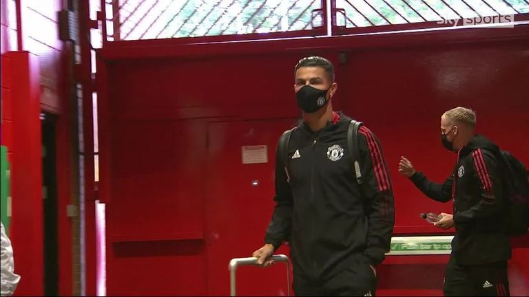 Ronaldo arrives at Old Trafford