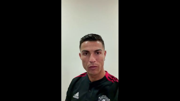 Ronaldo sends video message to Hodgson