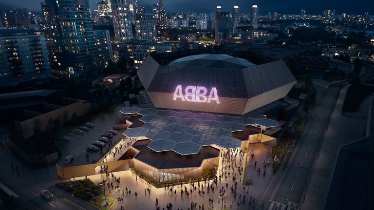 2022: The ABBA Arena is being built in east London and will play host to the special digital show - the ABBAtars will be joined on stage by a live 10-piece band