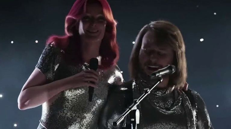 The holograms will be shown in a venue next year in London as the group reunite Pic: YouTube/ABBA