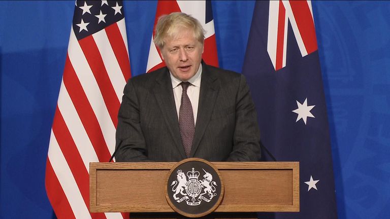 Boris Johnson and Joe Biden have agreed the partnership with Australian Prime Minister Scott Morrison.