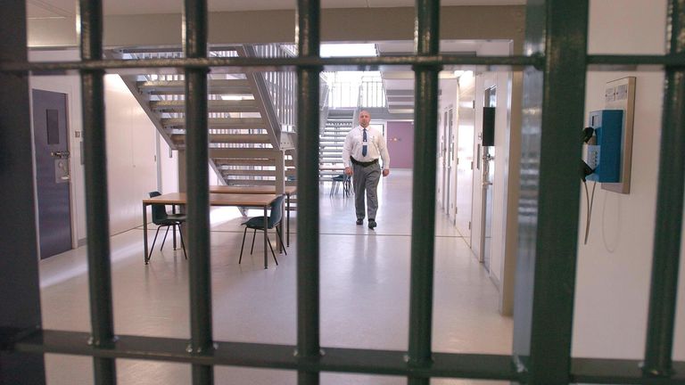 HMP Bronzefield Women&#39;s Prison
Britains first purpose-built prison for women was unveiled. HMP Bronzefield in Ashord is the 10th privately-run prison in England. Picture shows a.cell block in the new HMP Bronzefield (womens prison)in Ashford Middx.