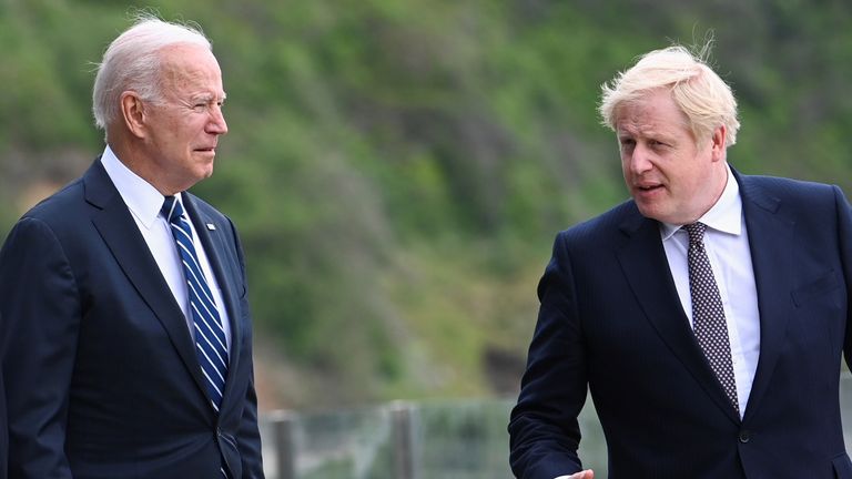 Boris Johnson and Joe Biden have agreed the partnership with Australian prime minister Scott Morrison