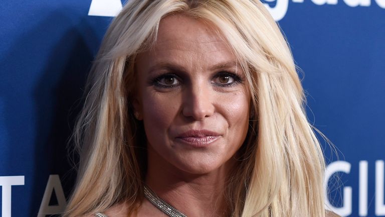 Britney Spears at the GLAAD Media Awards in Los Angeles in 2018. Pic: Chris Pizzello/Invision/AP


