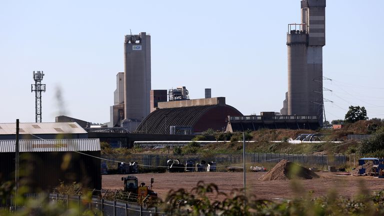 A general view of the CF industries plant in Billingham, Britain September 20, 2021