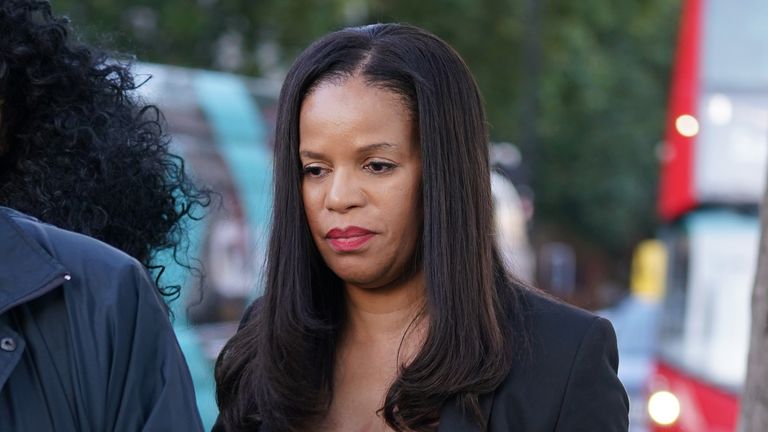 Claudia Webbe, MP for Leicester East, leaves Westminster Magistrates Court in London