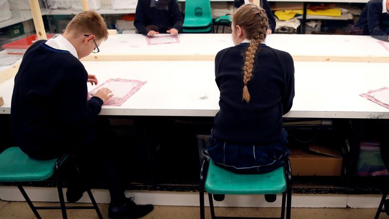 More than 27,000 students in England took part in the study between May and July. File pic