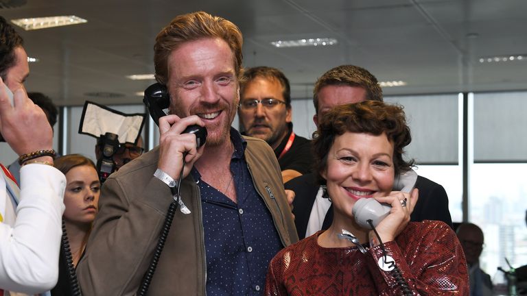 Damian Lewis and his late wife Helen McCrory took part in BGC&#39;s annual global charity day together in 2019. Pic: James Veysey/Shutterstock